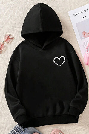 Uyguntarz Çocuk Kalp Baskılı Sweatshirt