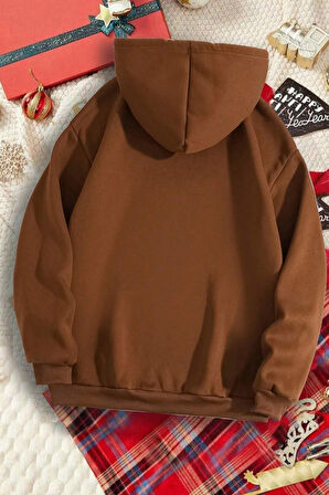 Uyguntarz Unisex Oversize Kalp Baskılı Sweatshirt