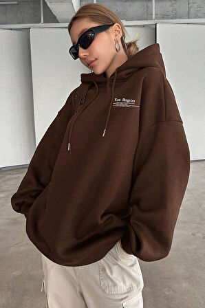 Uyguntarz Los Angles Baskılı Sweatshirt