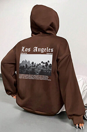 Uyguntarz Unisex Los Angles  Baskılı Sweatshirt