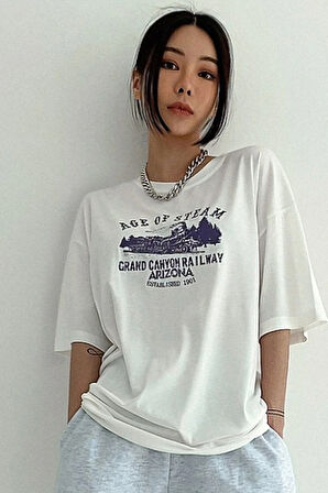 Uyguntarz Unisex Age Of Steam Baskılı Tasarım Tshirt