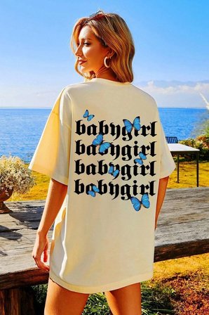 Unisex Babygirl Baskılı Tasarım Tshirt