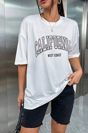 Uyguntarz Unisex California West Coast Baskılı Tasarım Tshirt