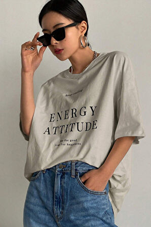 Uyguntarz Unisex Energy Baskılı Tasarım Tshirt