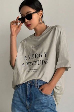 Unisex Energy Baskılı Tasarım Tshirt