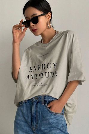 Unisex Energy Baskılı Tasarım Tshirt