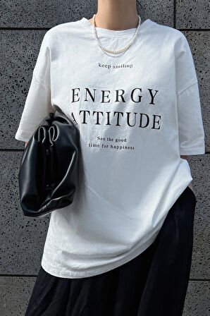 Uyguntarz Unisex Energy Baskılı Tasarım Tshirt