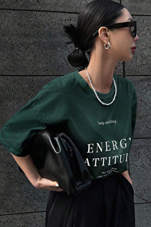 Uyguntarz Unisex Energy Baskılı Tasarım Tshirt