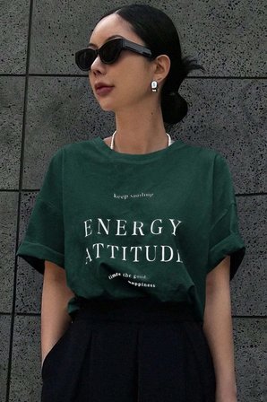 Unisex Energy Baskılı Tasarım Tshirt