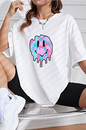 Uyguntarz Unisex Smile Baskılı Tasarım Tshirt