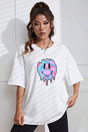 Uyguntarz Unisex Smile Baskılı Tasarım Tshirt