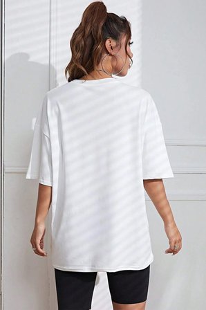 Unisex Smile Baskılı Tasarım Tshirt