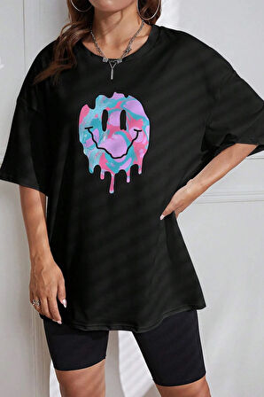 Uyguntarz Unisex Smile Baskılı Tasarım Tshirt