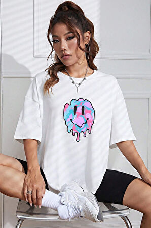 Uyguntarz Unisex Smile Baskılı Tasarım Tshirt