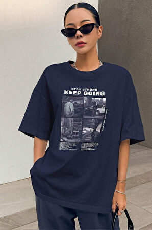 Uyguntarz Unisex KeepGoing Baskılı Tasarım Tshirt