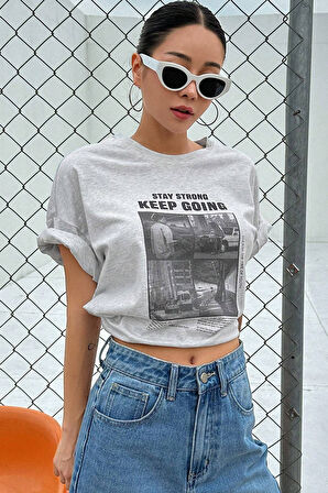 Uyguntarz Unisex KeepGoing Baskılı Tasarım Tshirt