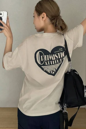 Unisex Optimistic Baskılı Tasarım Tshirt
