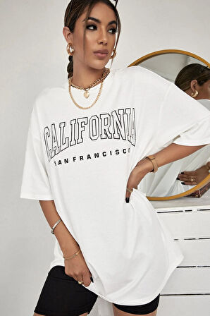 Uyguntarz Unisex California Baskılı Tasarım Tshirt