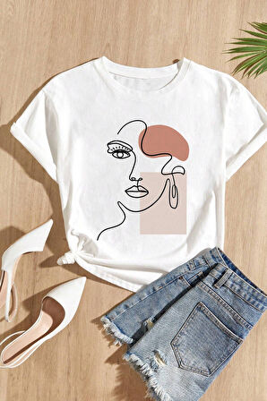Uyguntarz Unisex Make Up Siluet Baskılı Tasarım Tshirt