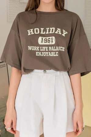 Unisex Holiday Baskılı Tasarım Tshirt