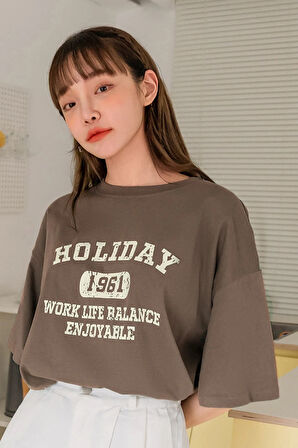 Uyguntarz Unisex Holiday Baskılı Tasarım Tshirt