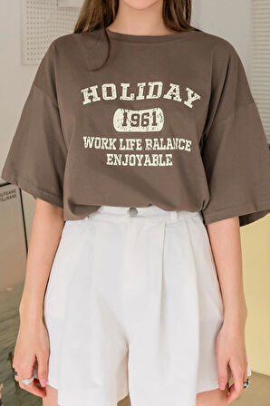 Uyguntarz Unisex Holiday Baskılı Tasarım Tshirt