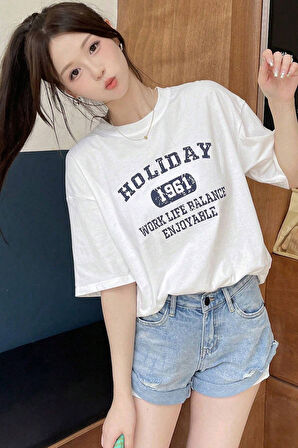 Uyguntarz Unisex Holiday Baskılı Tasarım Tshirt