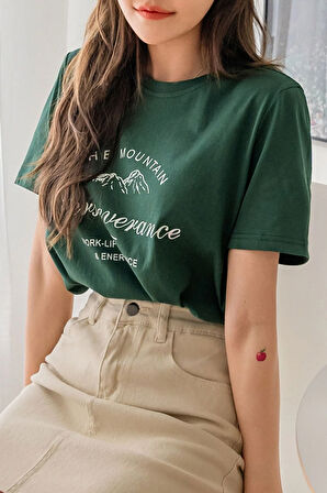 Uyguntarz Unisex The Mountain Baskılı Tasarım Tshirt