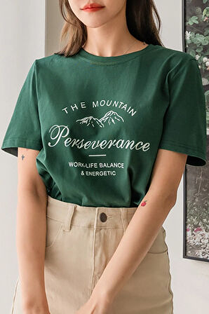 Uyguntarz Unisex The Mountain Baskılı Tasarım Tshirt