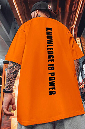 Uyguntarz Unisex Knowledge is Power Baskılı Tasarım Tshirt