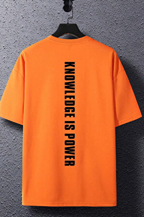 Uyguntarz Unisex Knowledge is Power Baskılı Tasarım Tshirt