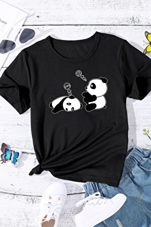 Uyguntarz Çocuk Sleep Panda Baskılı Pamuklu Tshirt