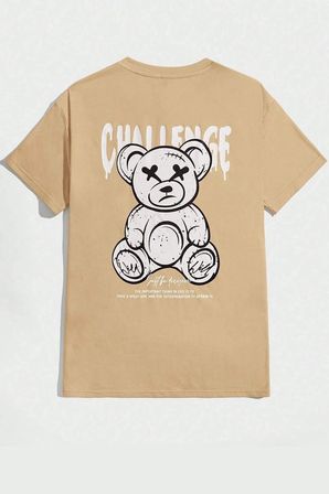 Unisex Chalenge Sırt Baskılı Tasarım Tshirt