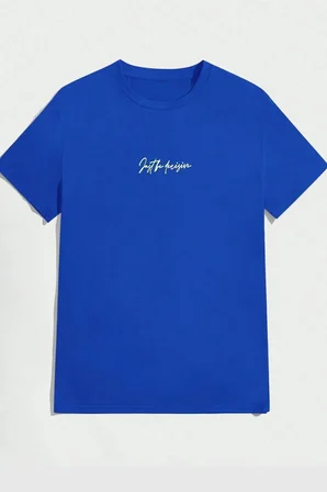 Unisex Chalenge Sırt Baskılı Tasarım Tshirt
