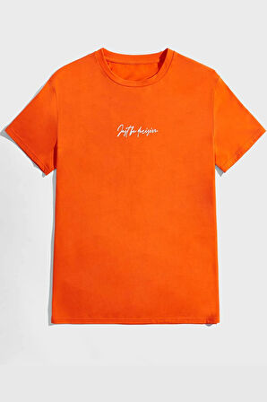 Uyguntarz Unisex Chalenge Sırt Baskılı Tasarım Tshirt