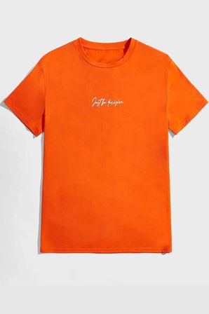 Unisex Chalenge Sırt Baskılı Tasarım Tshirt