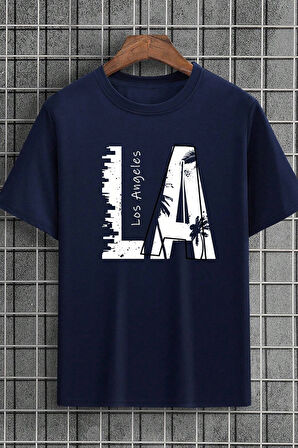 Uyguntarz Unisex Los Angles Baskılı Tasarım Tshirt
