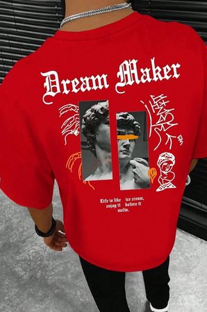 Unisex Dream Maker Baskılı Tasarım Tshirt