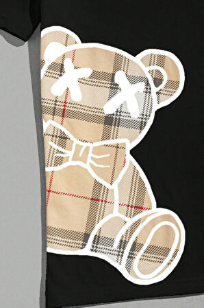 Uyguntarz Unisex Pattern Bear Baskılı Tasarım Tshirt