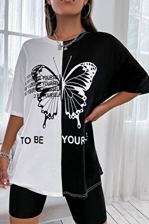 Uyguntarz Unisex To Be Yourself Baskılı Tasarım Tshirt