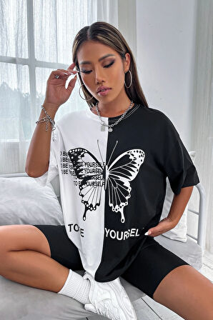 Uyguntarz Unisex To Be Yourself Baskılı Tasarım Tshirt