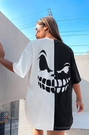 Unisex Face Tasarım Tshirt