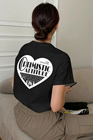 Uyguntarz Unisex Optimistic Baskılı Tasarım Tshirt