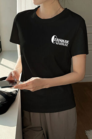 Uyguntarz Unisex Optimistic Baskılı Tasarım Tshirt