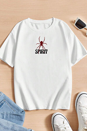 Çocuk Spirit Baskılı Pamuklu Tshirt