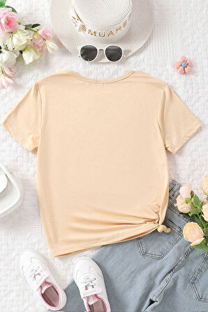 Çocuk Kalp Baskılı Pamuklu Tshirt