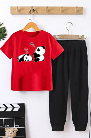 Uyguntarz Çocuk Sleep Panda Alt - Üst Eşofman Takımı