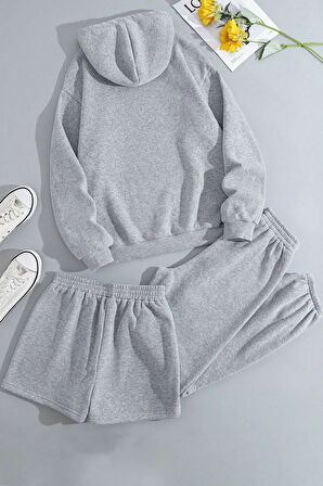 Unisex 3'lu Sweat Short Eşofman Altı Takım