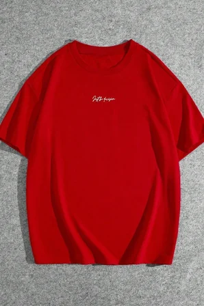 Unisex Chalenge Sırt Baskılı Tasarım Tshirt