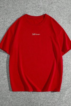 Unisex Chalenge Sırt Baskılı Tasarım Tshirt